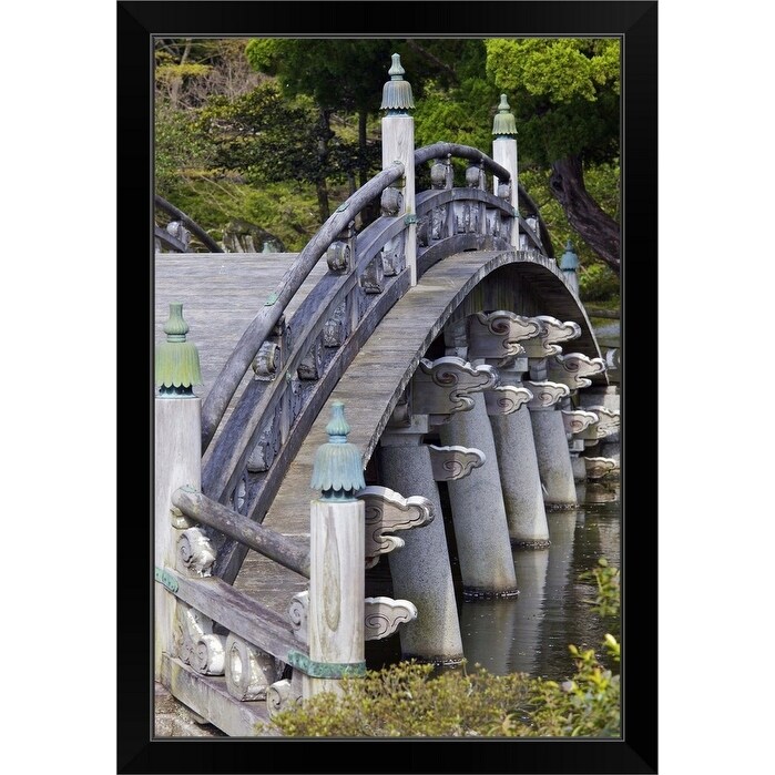 Wooden Arched Japanese Bridge In Garden Inside The Imperial Palace Black Framed Print Overstock Wooden Arched Japanese Bridge In Garden Inside The Imperial Palace Black Framed Print Overstock