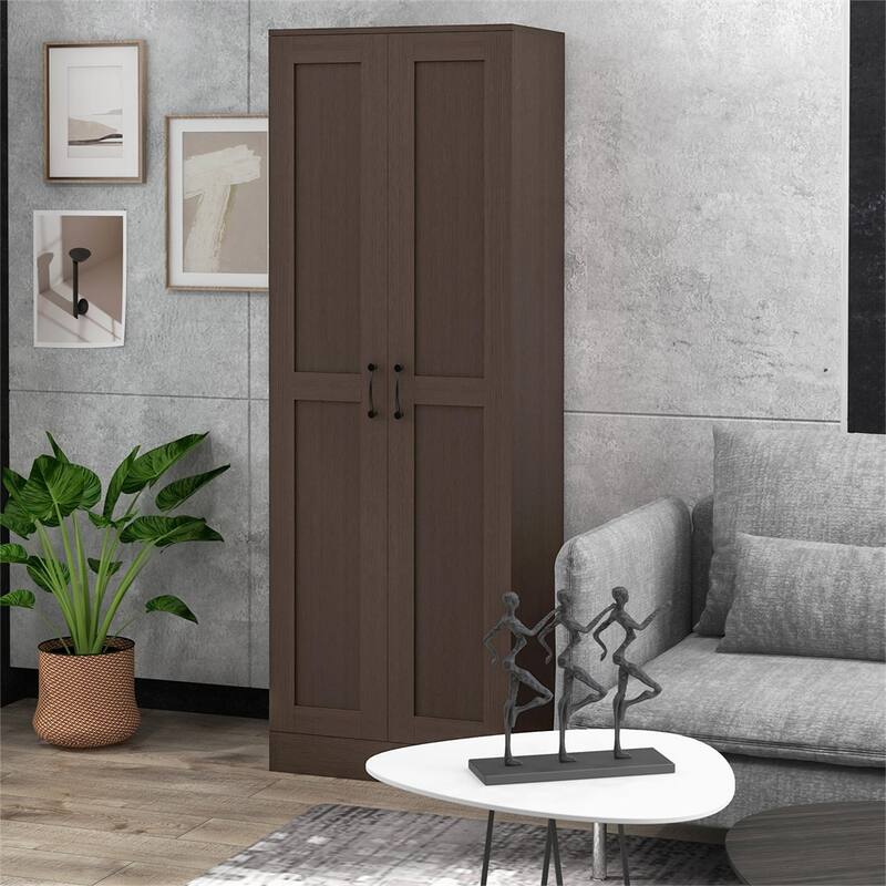 69" Wood Pantry Storage Cabinet with Soft Close Doors