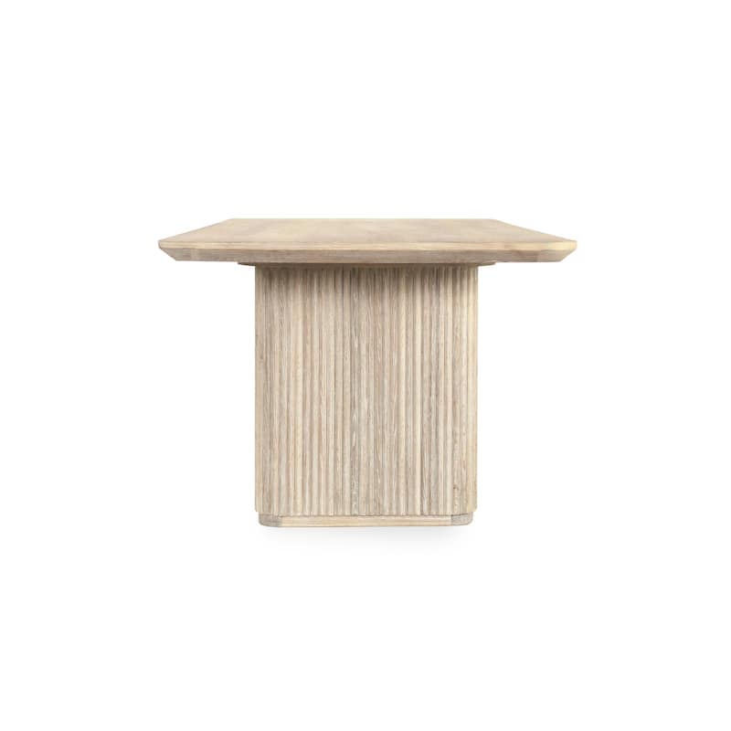 Classic Home Vander 84" Wood Dining Table in Oak Cream Finish