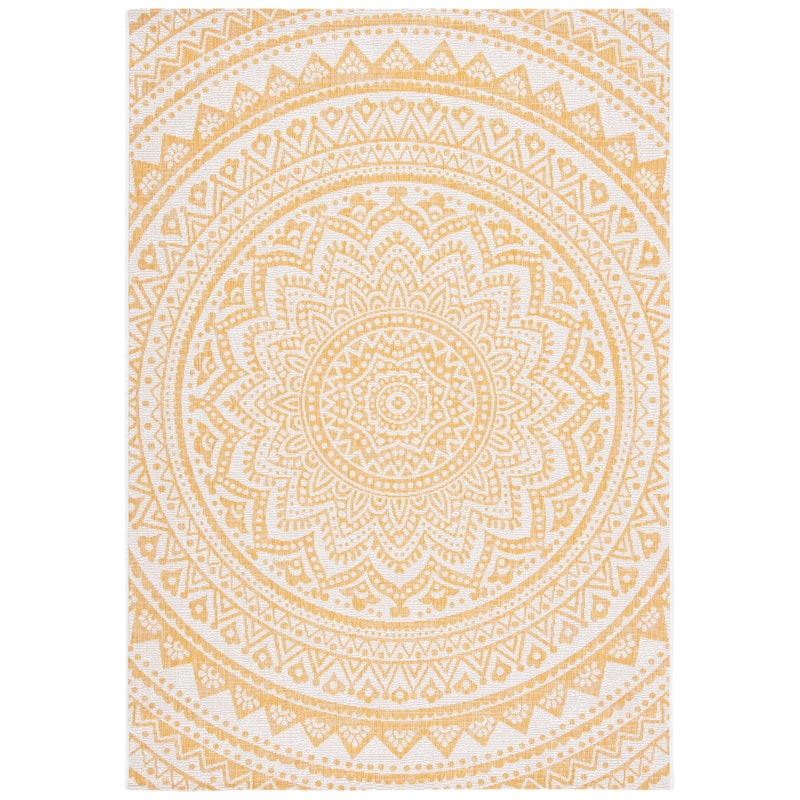 SAFAVIEH Courtyard Fran Mandala Indoor/ Outdoor Waterproof Patio Backyard Rug