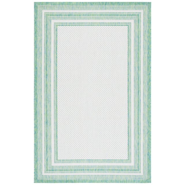SAFAVIEH Courtyard Vickie Indoor/ Outdoor Waterproof Patio Backyard Rug - 2' x 3' - Ivory/Green