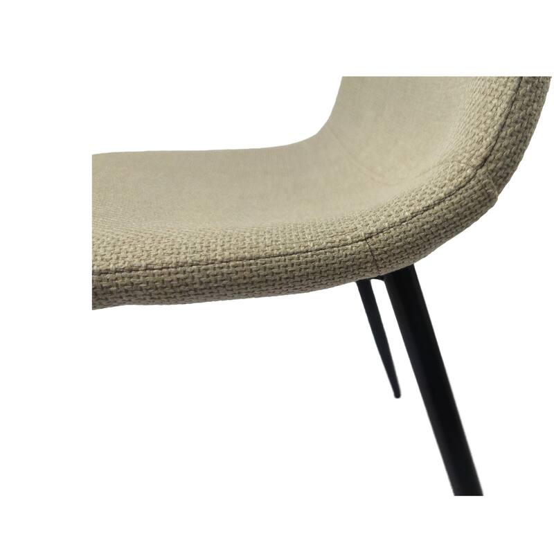 Dining Chairs Set of 4, Beige Linen Upholstered Dining Table Chair