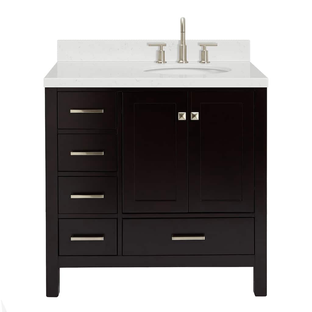 Ariel A036SRCQOVO Cambridge 36" Free Standing Single Basin Vanity Set