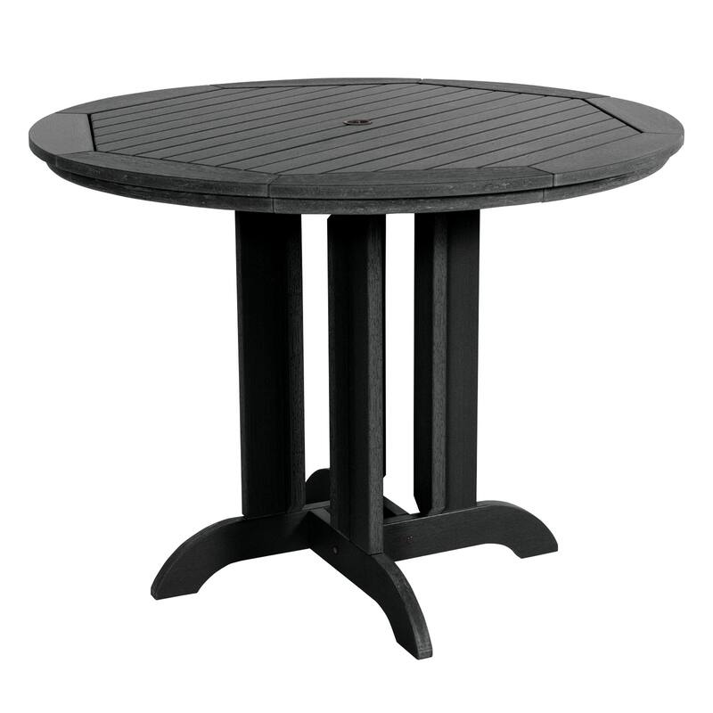 HIGHWOOD Commercial Grade 48" Round Counter Height Dining Table - Black