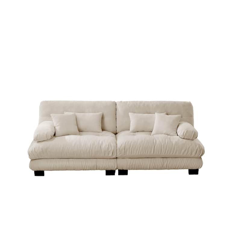 Cloud Couch 2-Seater Sofa with 2 Throw Pillows