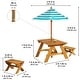 preview thumbnail 3 of 1, Outdoor Table W/ Benches & Umbrella