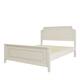 Queen Size Milky White Platform Bed with Headboard & Footboard, White ...