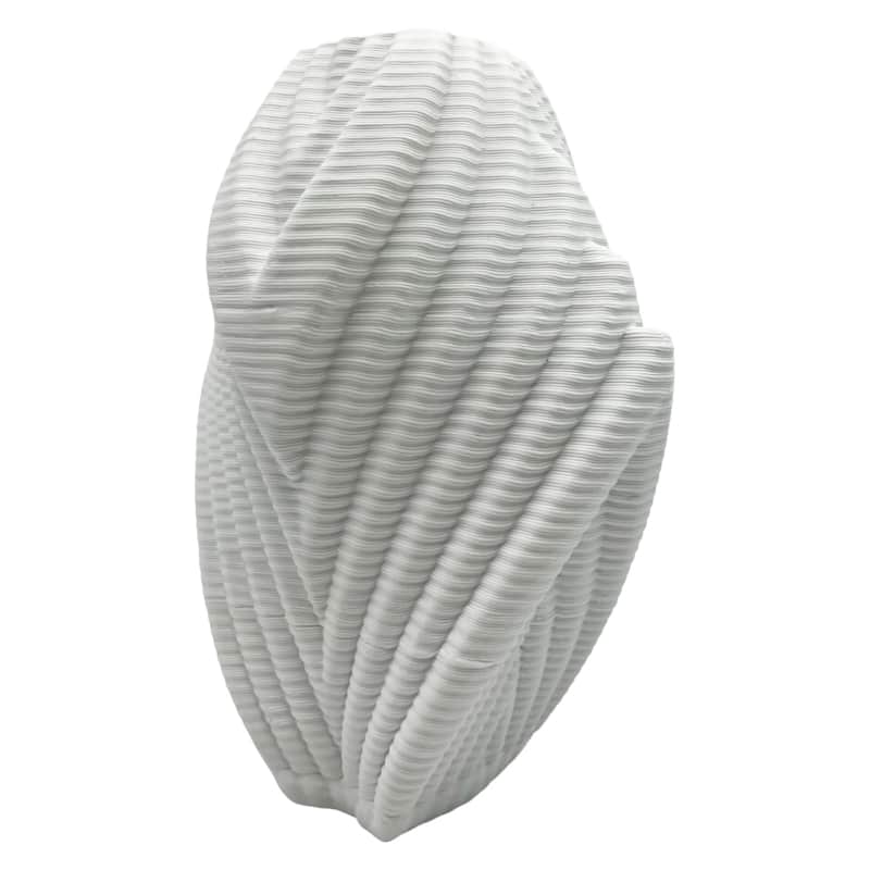 8 Inch Tall White Ceramic Vase