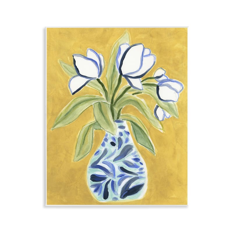 Stupell Lively Tulips in Vase Wall Plaque Art Design By June Erica Vess - 11 x 14