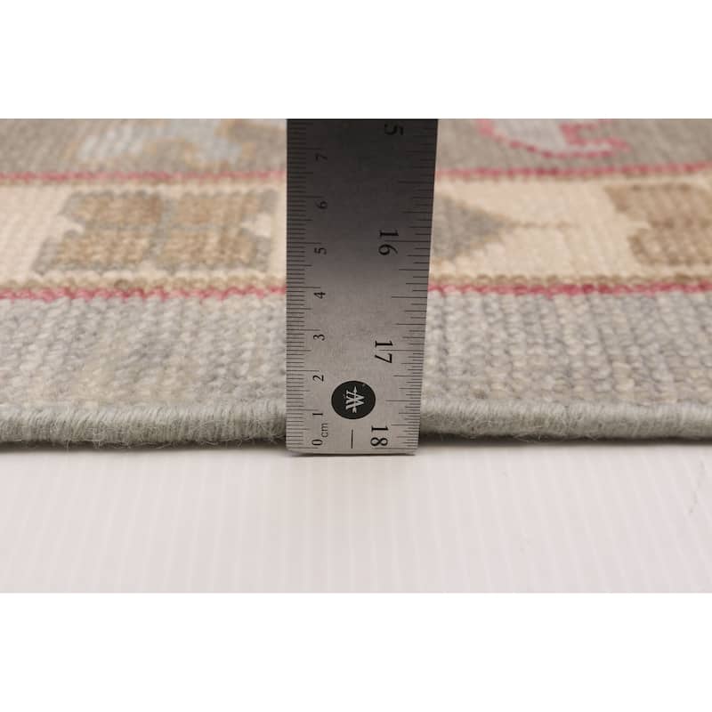 ECARPETGALLERY Hand-knotted Modern Oushak Grey Wool Rug - 9'11 x 13'8