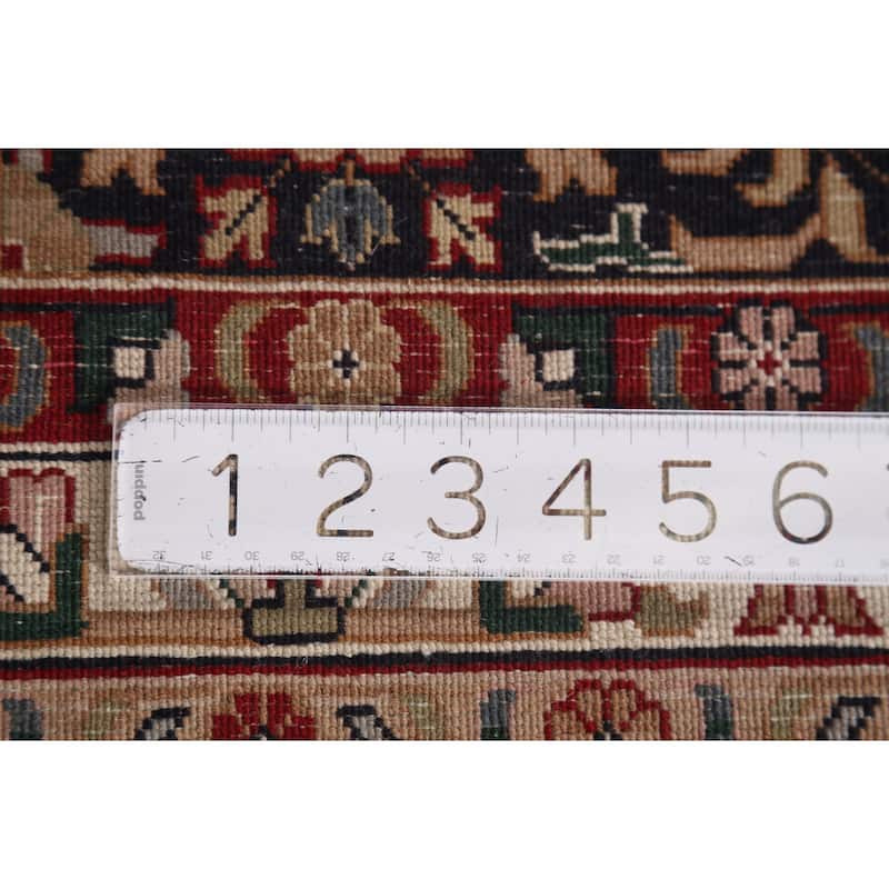 Vegetable Dye Kashan Indian Area Rug Handmade Wool Carpet - 8'2"x 11'5"