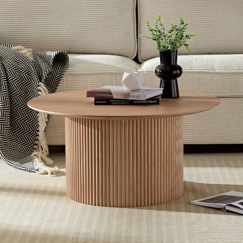 Round Fluted Side Table