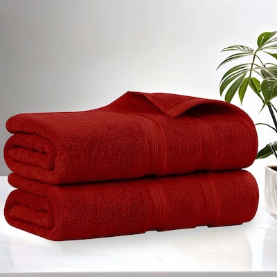 Superior Smart Dry Zero Twist Cotton Bath Sheets, Set of 2