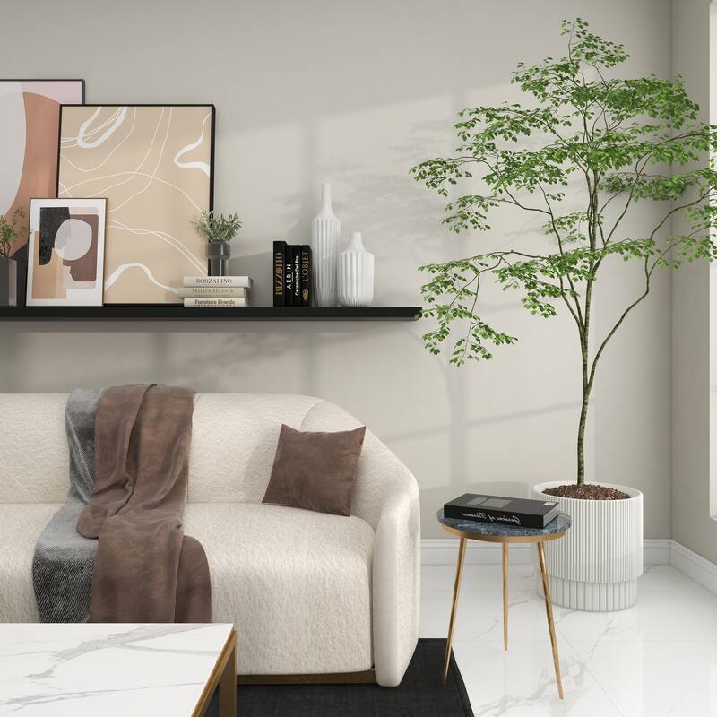 White Ceramic Fluted Decorative Vase