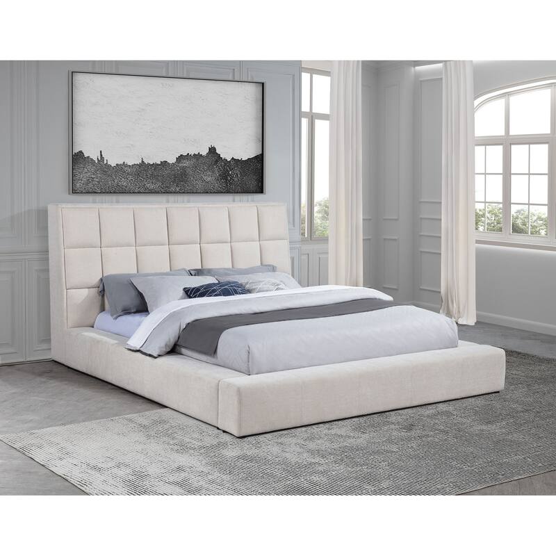 Dreux Upholstered Panel Platform Bed