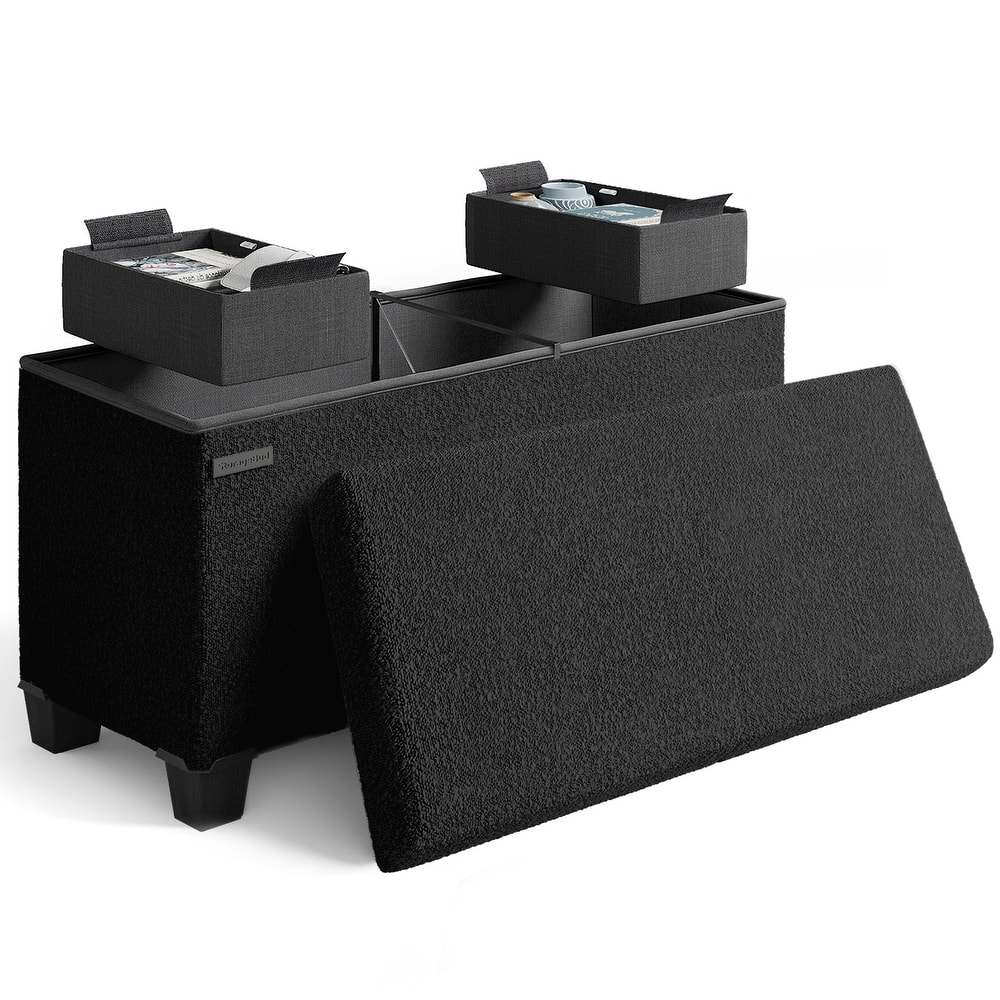 Empyrean Storage Bench for Living Room, Small Ottoman Foot Rest