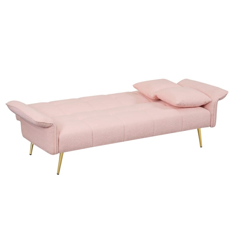 70 "Teddy Velvet Sofa Bed With Adjustable Armrests