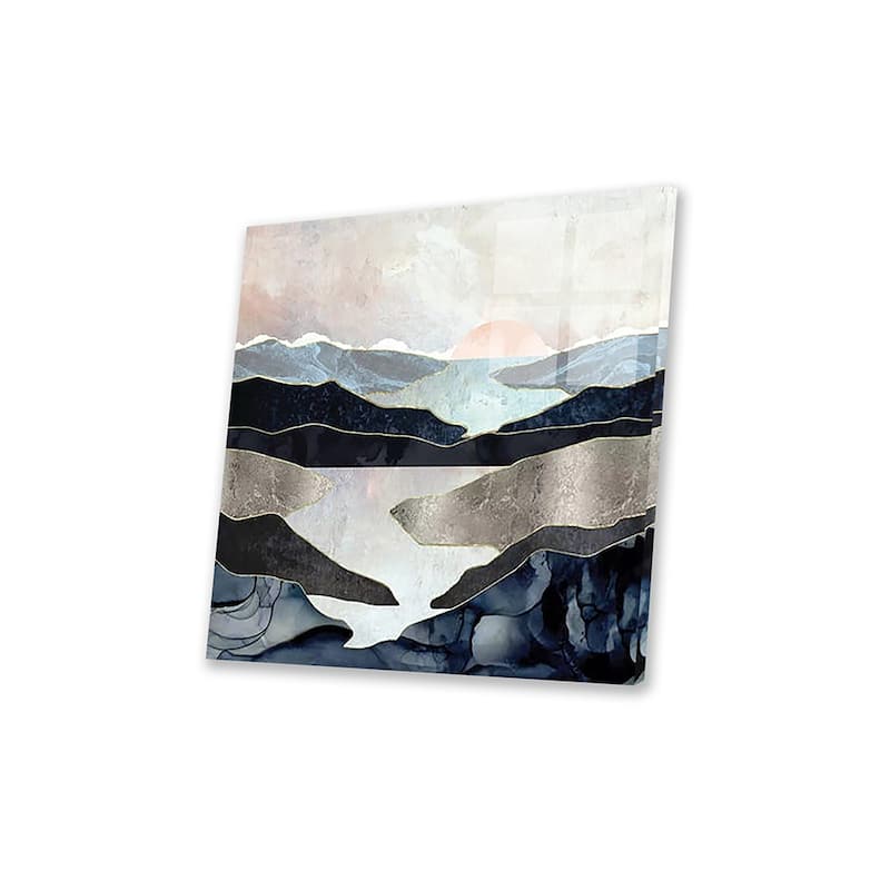 Blue Mountain Lake Print On Acrylic Glass by SpaceFrog Designs
