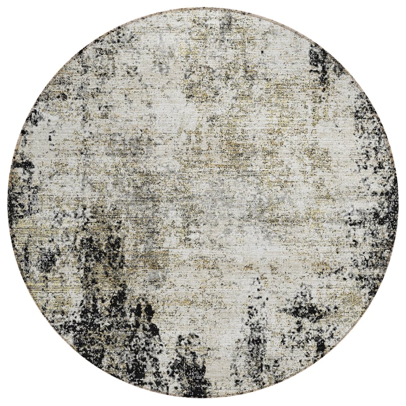 HomeRoots Abstract Transitional Rectangle Outdoor Rug
