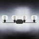 preview thumbnail 4 of 5, Luxury Utilitarian Bath Vanity Light, 8.5"H x 36"W, with Modern Farmhouse Style, Matte Black, by Urban Ambiance