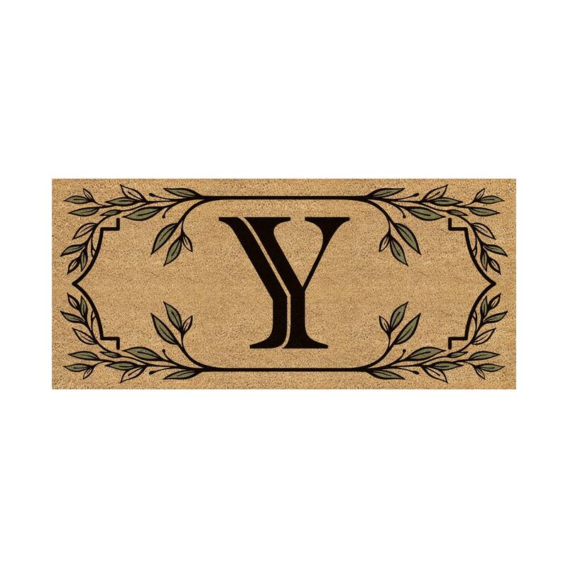 Monogram Flocked Sassafras Coir Switch Mat - Y