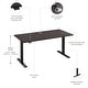 preview thumbnail 49 of 120, Bush Business Furniture Move 60 Series 60x30 Adjustable Standing Desk