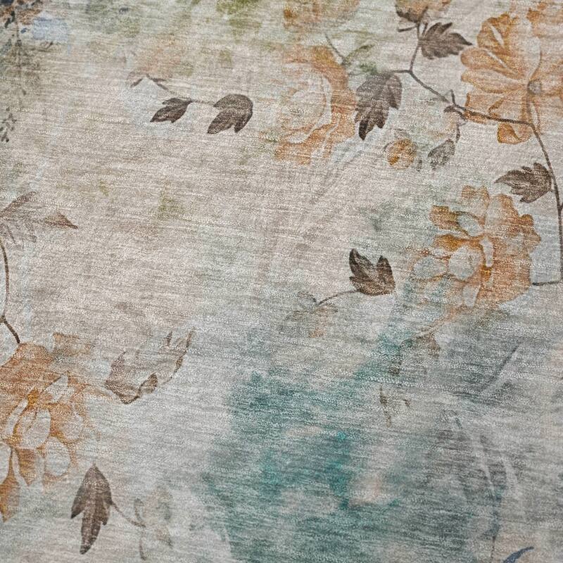 Premium Machine Washable Modern Floral Sherpa Throw Blanket