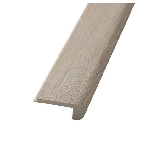 European Oak 0.98 in. T x 2.83 in. W x 94.5 in. L Vinyl Flush Stairnose Molding - 0.98 in. T x 2.83 in. W x 94.5 in. L