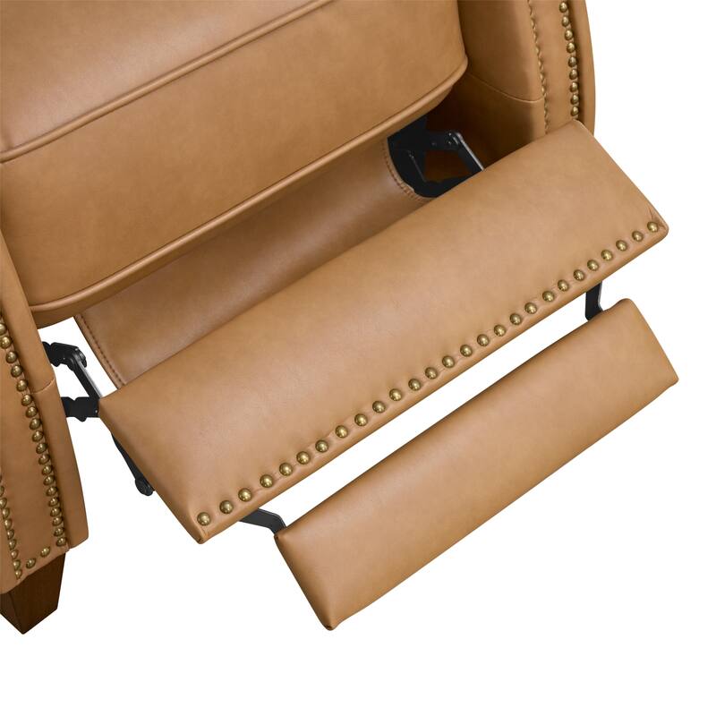 Spruce & Spring Alston Push Back Recliner Chair with Nailhead Trims for Living Room