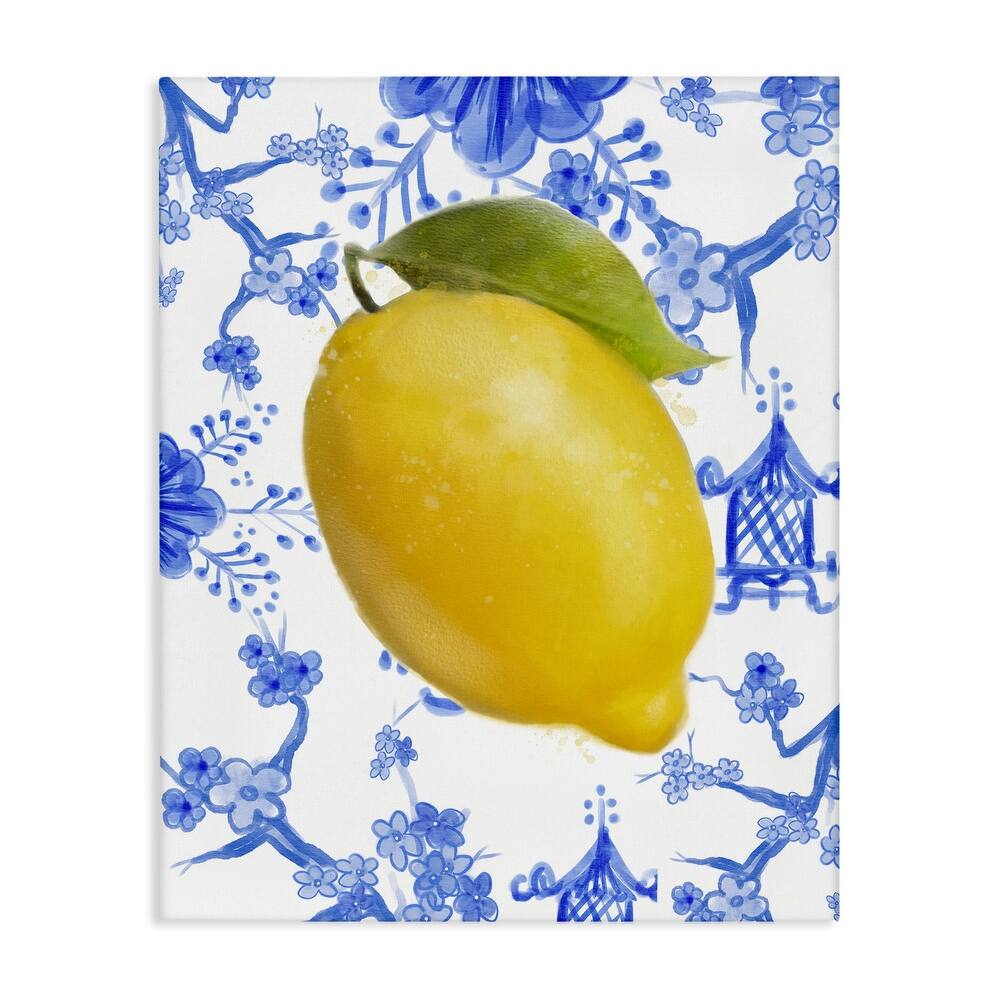 Stupell Lemon Over Chinoiserie Canvas Wall Art Design By Matthew Piotrowicz