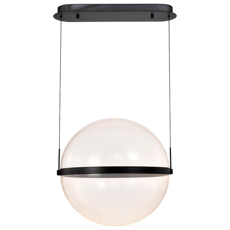 Arvada 20 Inch LED Pendant Matte Black Silk Screened Acrylic Lens - Matte Black