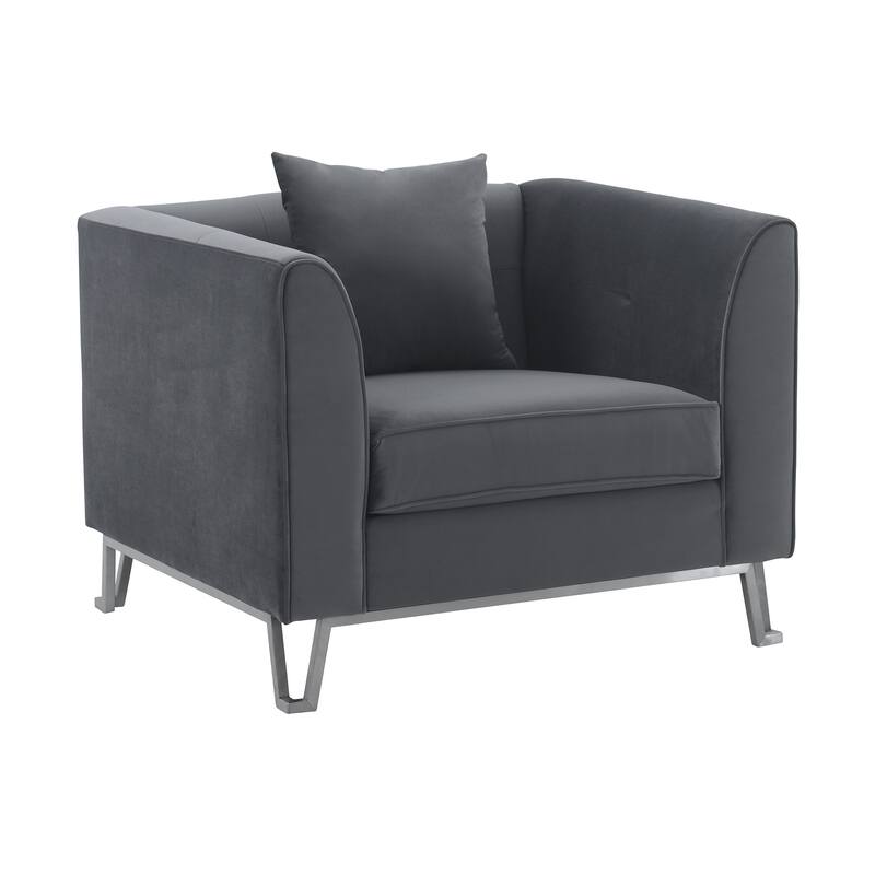 Everest Velvet Upholstered Sofa Accent Chair
