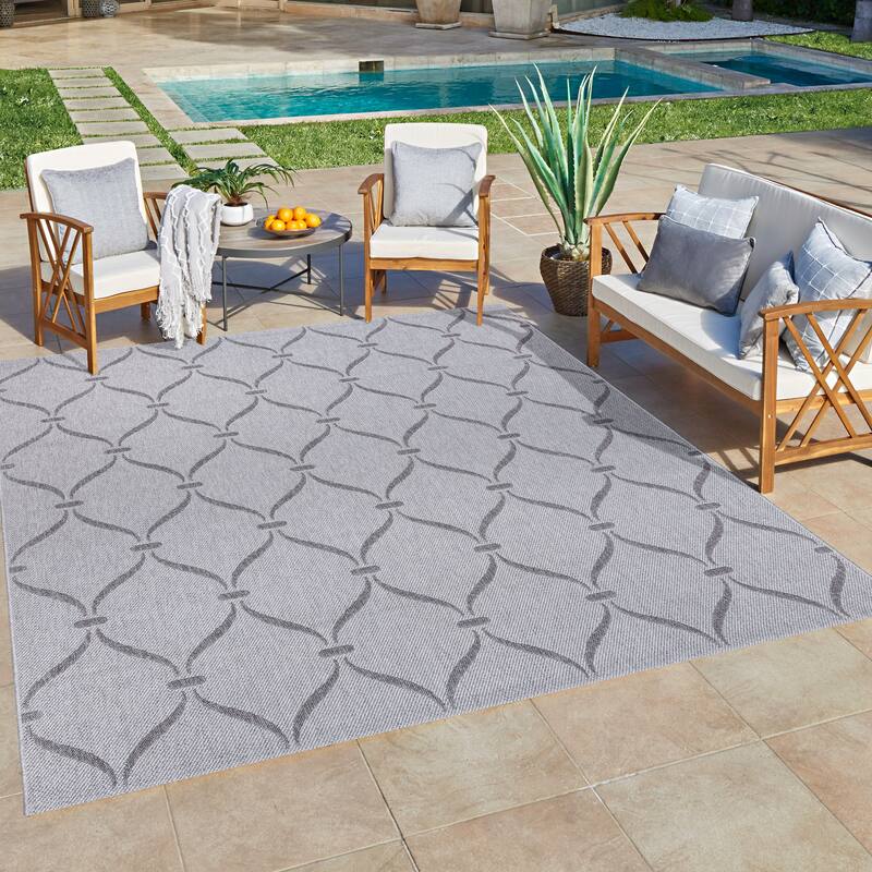 Gertmenian Ringley Luxury Thick Polypropylene Flatwoven Indoor/Outdoor Area Rug Collection