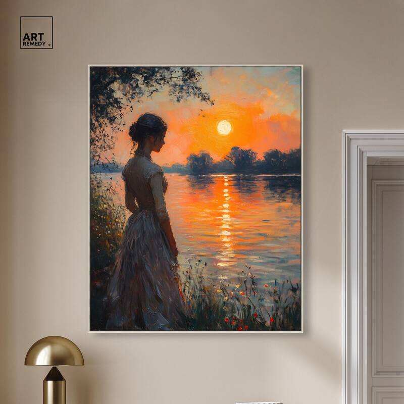 Sunset Pond Canvas by Art Remedy