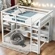 preview thumbnail 2 of 13, Multi-Functional Twin Size Loft Bed with 8 Open Storage Shelves and Built-in Ladder, Space Saving, Solid Construction, White