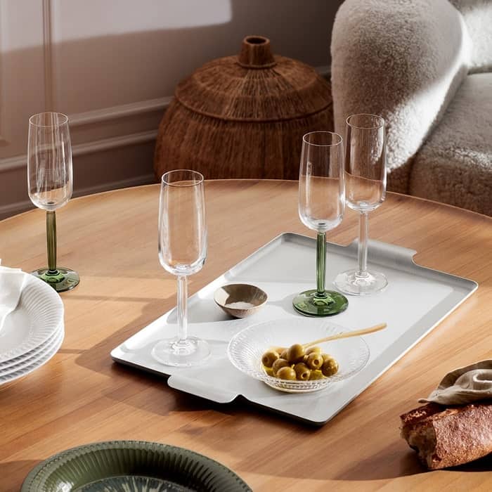 Kähler Hammershøi Champagne Glass, Clear, 2 pcs.