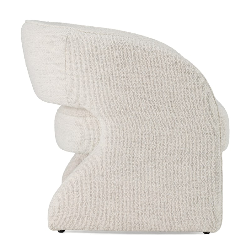 Modrest Luby Modern Cream Fabric Accent Chair