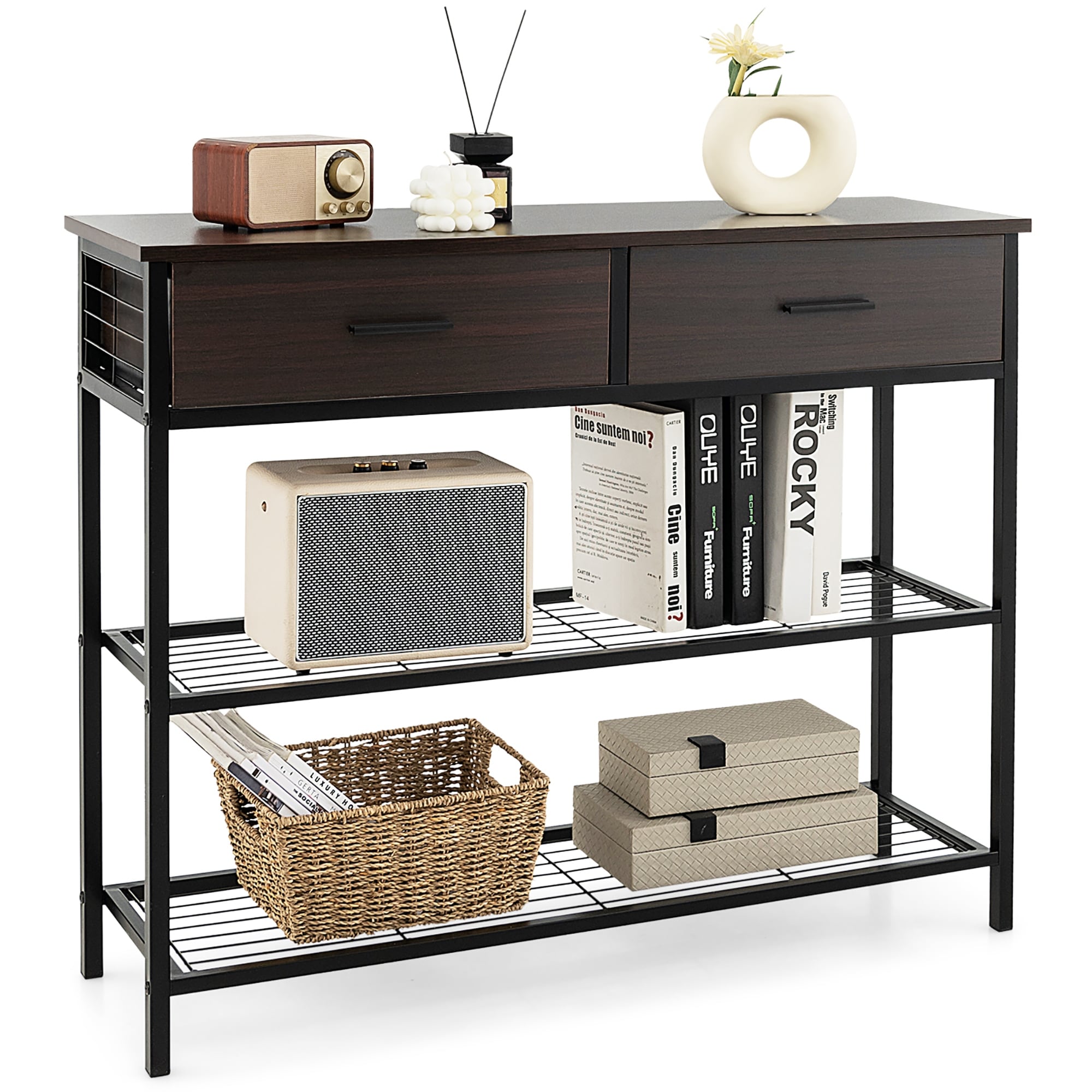Costway Console Entryway Sofa Table with 2 Drawers for Entrance Living - See Details