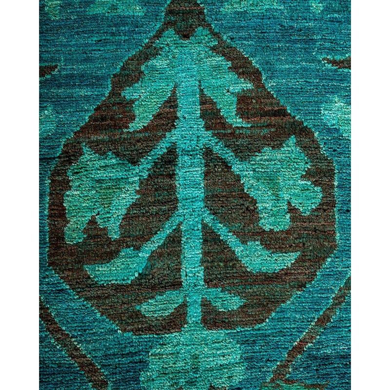 Overton Hand Knotted Wool Vintage Inspired Modern Contemporary Overdyed Gray Area Rug - 11' 9" x 17' 6"