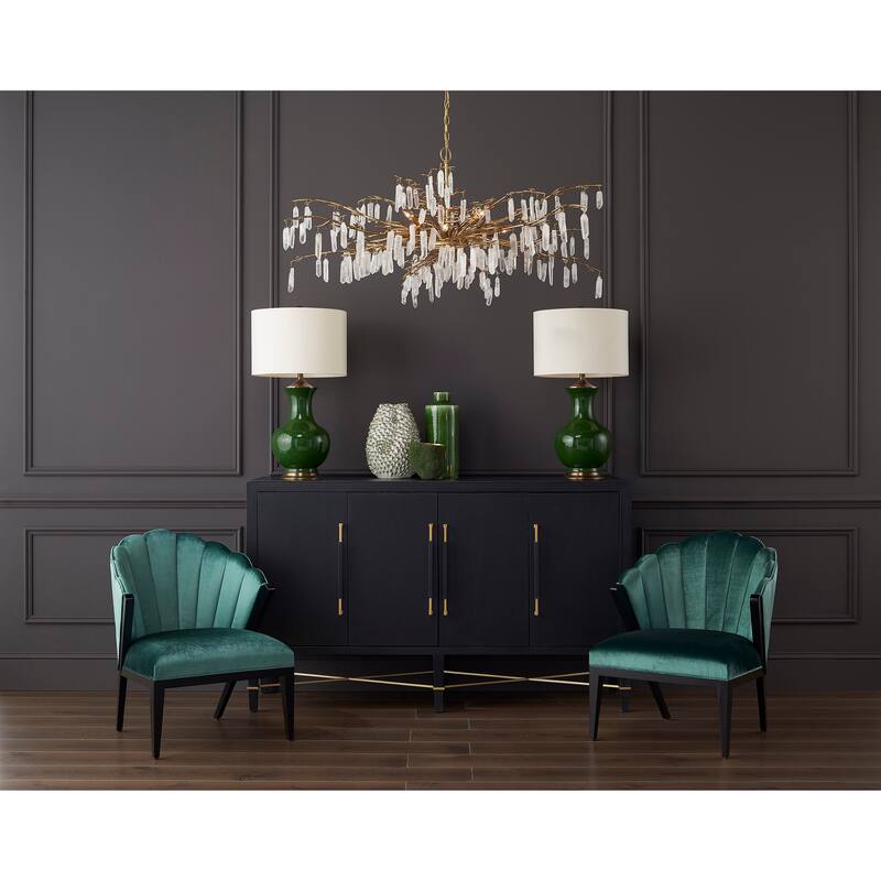 Currey & Company Lilou Green Table Lamp - 31.5"h x 17"dia