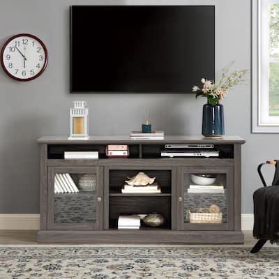 Contemporary TV Media Stand Modern Entertainment Console for TV Up to 65" with Storage