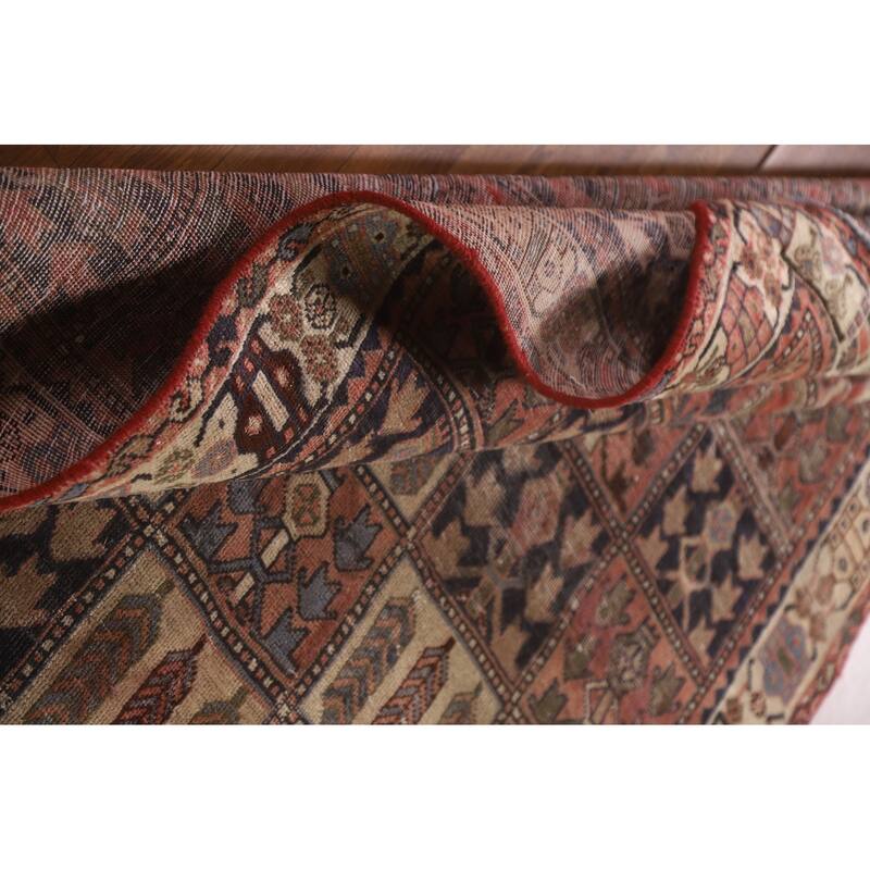 Garden Design Bakhtiari Persian Antique Rug Hand-knotted Wool Carpet - 4'8"x 9'4"