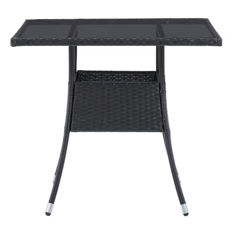 CorLiving Patio Dining Table Square - Black Finish