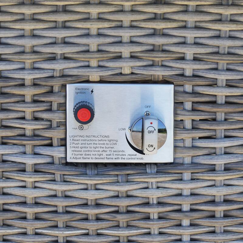 Abbyson Memphis Outdoor Fire Chat Table