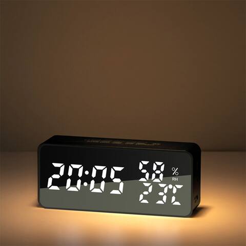 Smart APP Digital LED Alarm Clock with 100 Colors 2 Colors