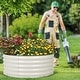 preview thumbnail 16 of 14, Aoodor 17'' Tall Aluzinc Metal Raised Garden Bed 42'' Round - Outdoor Open-Ended Base Garden Planter Box - N/A