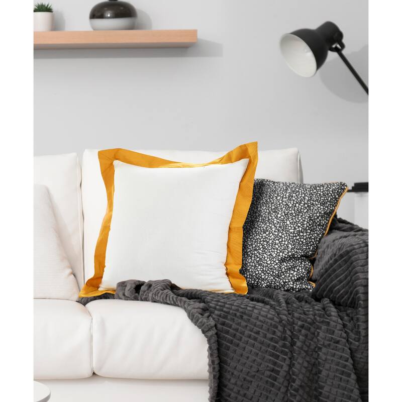 Sevita Golden Empire Bordered Throw Pillow