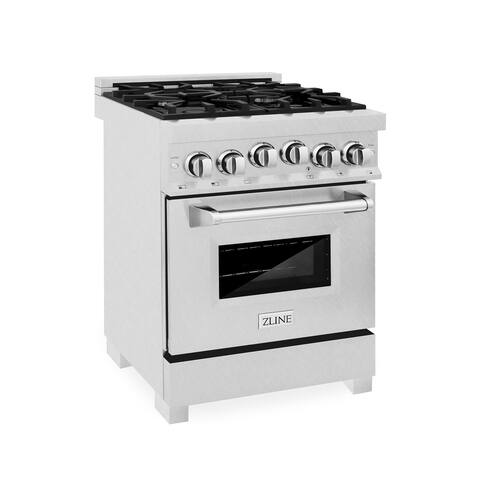ZLINE 24" 2.8 cu. ft. Range with Gas Stove and Gas Oven in DuraSnow® Stainless Steel (RGS-24)