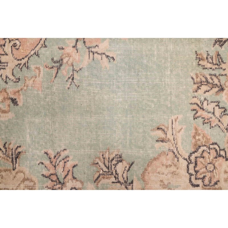 ECARPETGALLERY Hand-knotted Antalya Vintage Light Green Wool Rug - 5'9 x 10'0