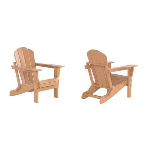 Laguna Outdoor Folding Plastic Adirondack Chair (Set of 2)